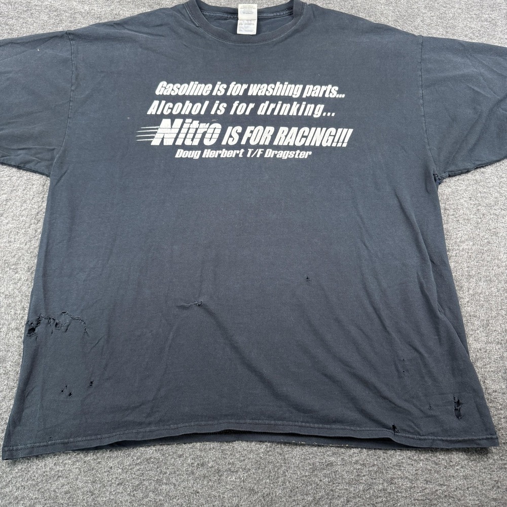 Snap on Nitro Racing Shirt Mens 2XL Black NHRA Drag Racing Trashed Distressed - Picture 3 of 15